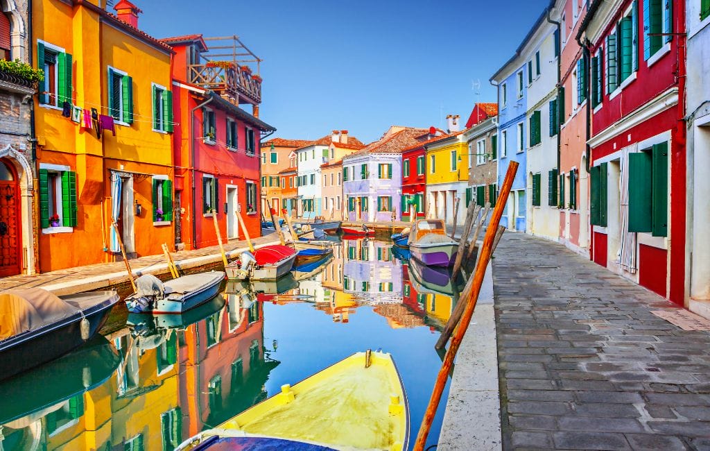 Gondola on Venice's waterways, epitomizing Italian culture
