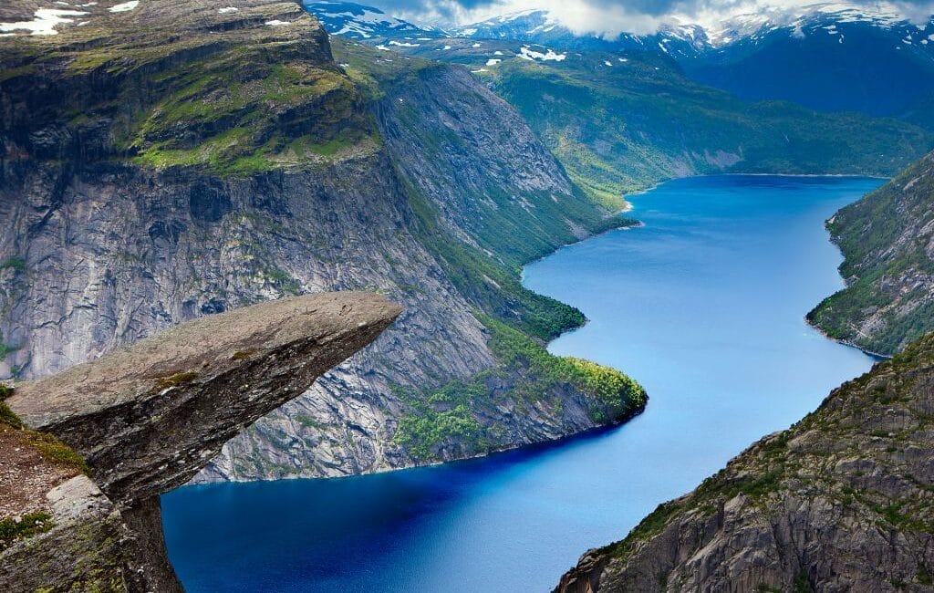 Breathtaking view of a Norwegian fjord, symbolizing Norway's natural beauty and cultural depth